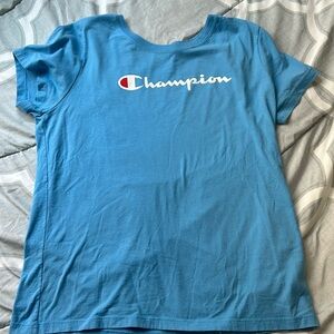 Light blue champion tee shirt. Women size large!